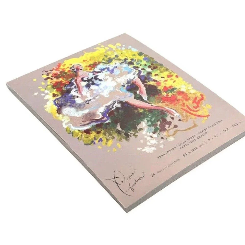 Paper Fashion Heavyweight Gray Paper, 9” x 12”, 24 Sheets Grey, 80lb NEW